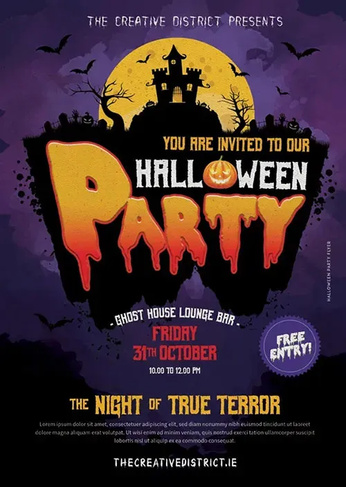 Halloween poster design example 1
