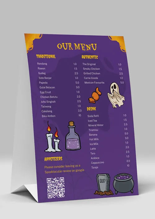 Halloween Table Tents